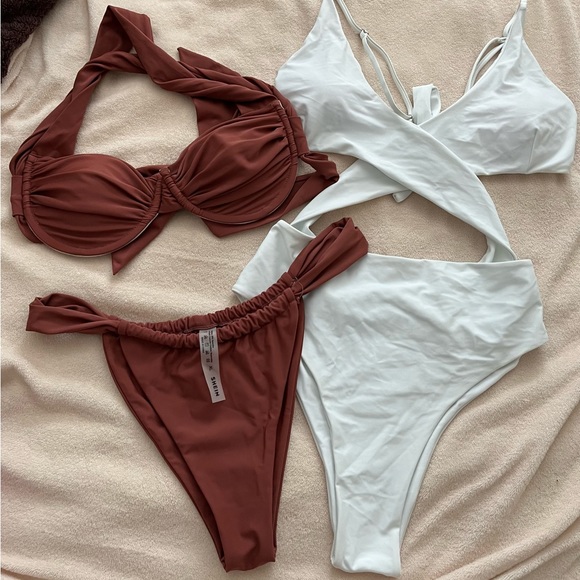 Women's Sexy Criss Cross High Waisted Cut Out One Piece Monokini Swimsuit - Picture 7 of 7